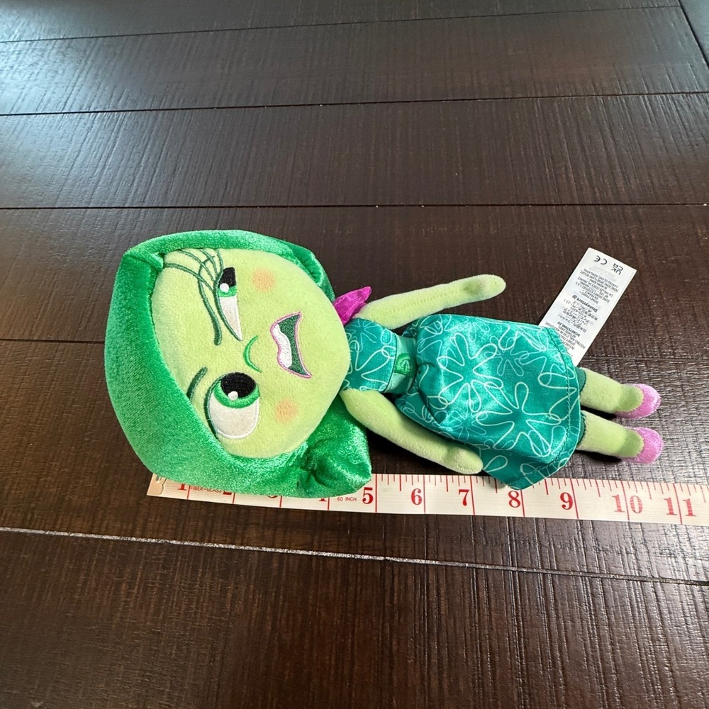 Disney Pixar Inside Out 2 Disgust Plush Green Floral Dress Toy 11" Doll Collect - Picture 2 of 8